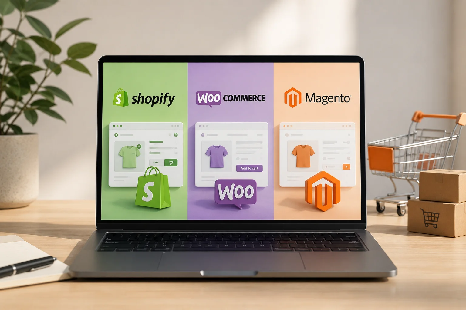 Shopify, WooCommerce oder Magento: Der Plattform-Vergleich für deinen Online-Shop