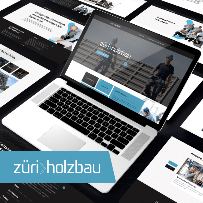 Digitalagentur optimiert die Züri Holzbau GmbH Webseite für Suchmaschinen mittels SEO.
